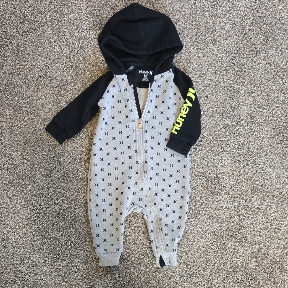 Hurley Kids Gray and Black One Piece